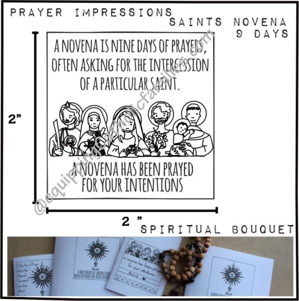 Spiritual Bouquet Saints Novena Stamp