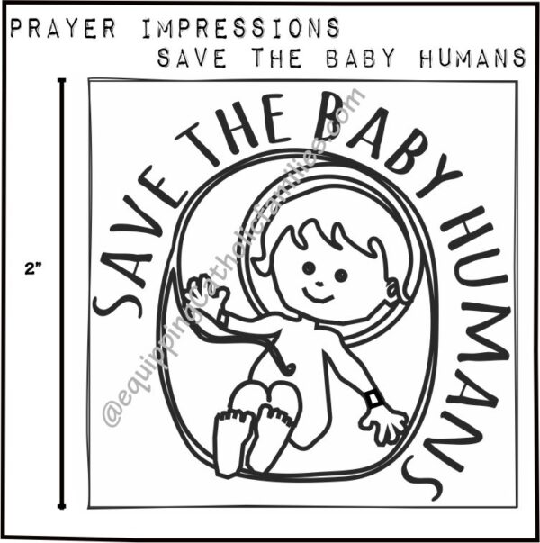 Save the Baby Humans Pro-life Stamp (large)