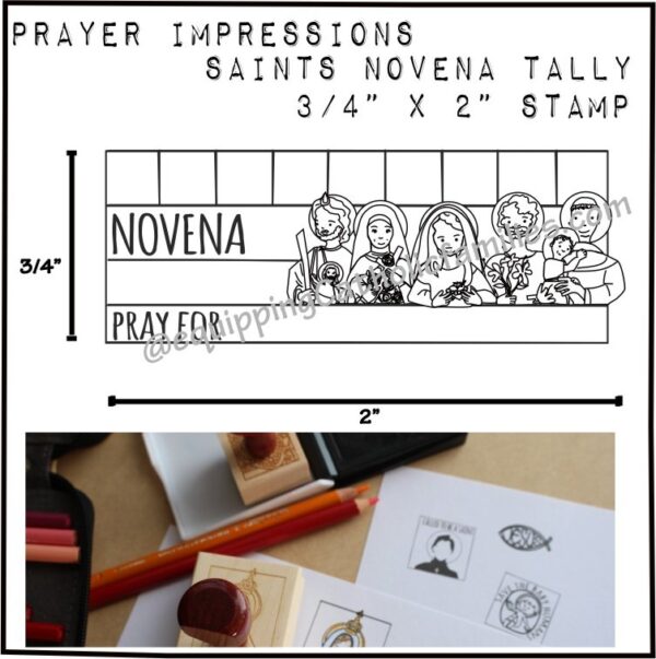 Large Saints Novena Tally Stamp