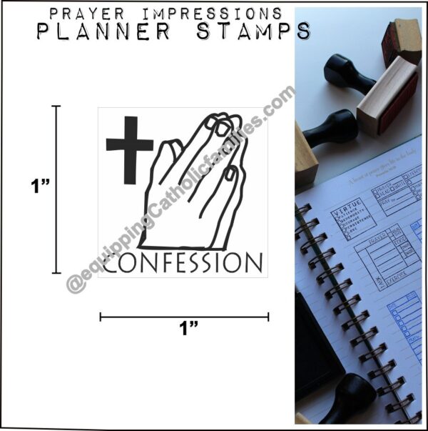 Confession Praying Hands Planner Stamp