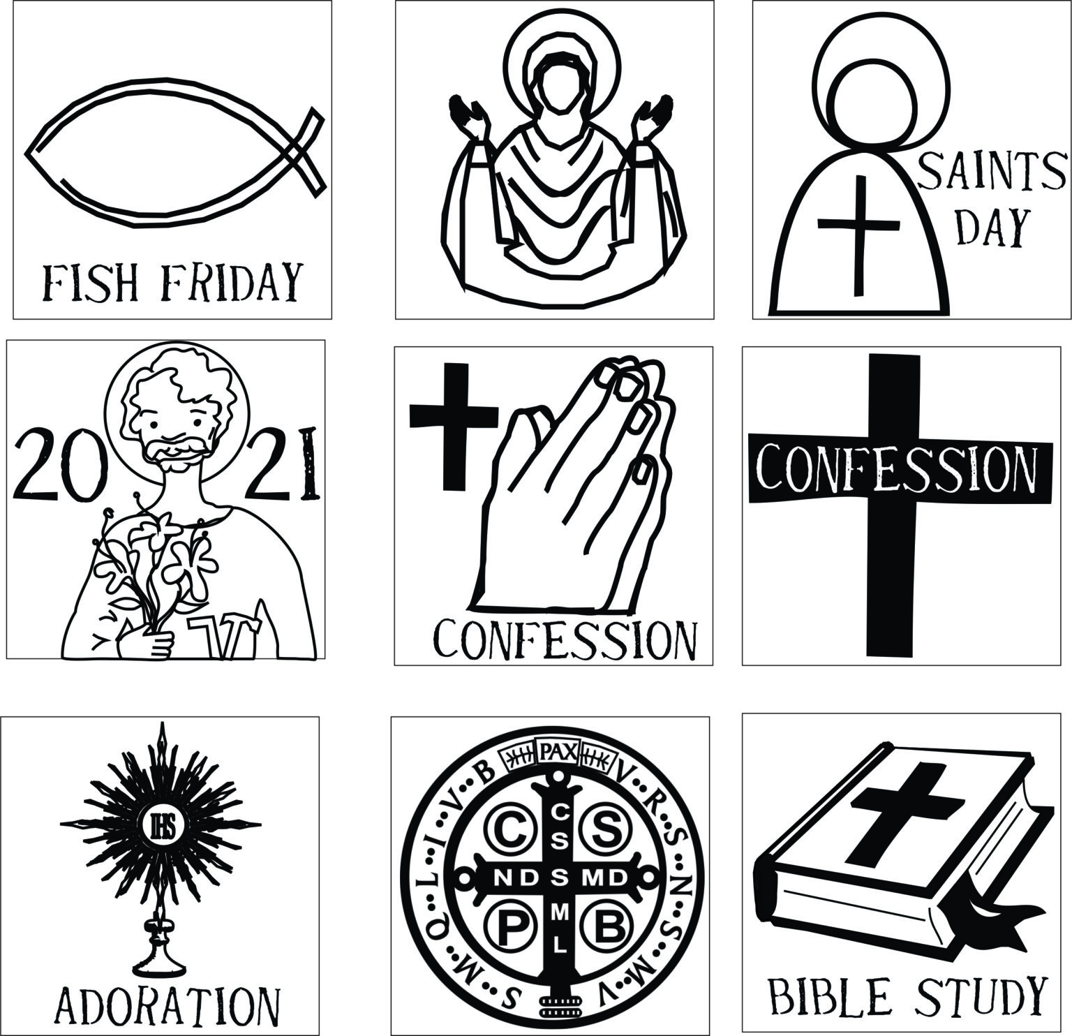 Doodling Saint Stamp Arma Dei doodling-saint-stamp-arma-dei