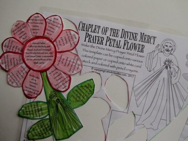 Spiritual Bouquet of Prayer Petal Flowers Printed Craft Kit - Image 6