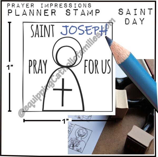 Saint Pray for Us Planner Stamp