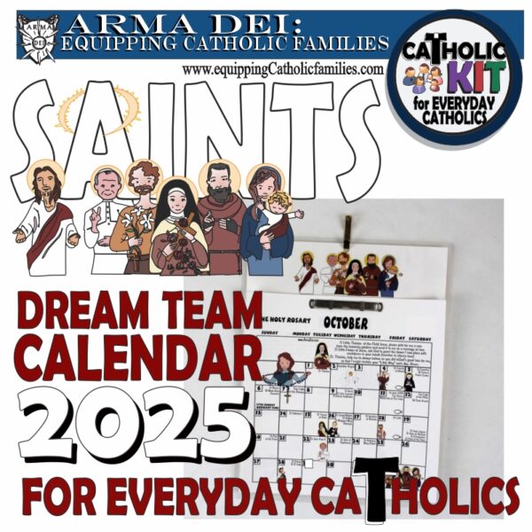 Saints Dream Team Vertical Calendar PDF