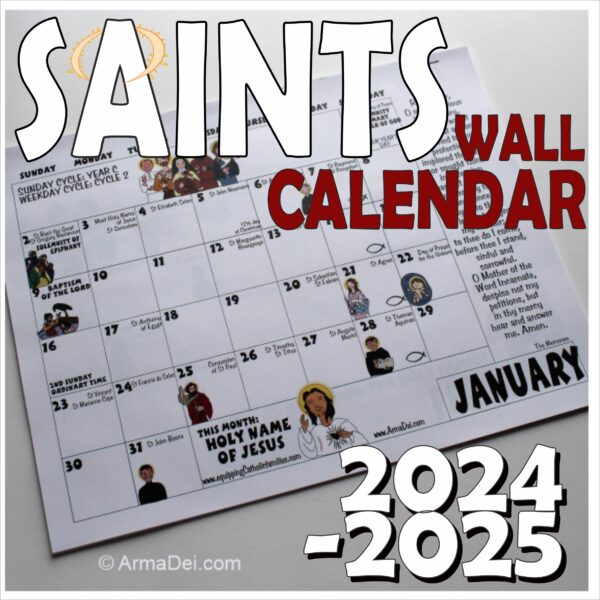 16 month Saints Calendar PDF